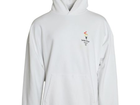 Balenciaga  Torch Hoodie - White Online Hot Sale