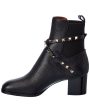 Valentino Rockstud 60 Grainy Leather Bootie Online Sale