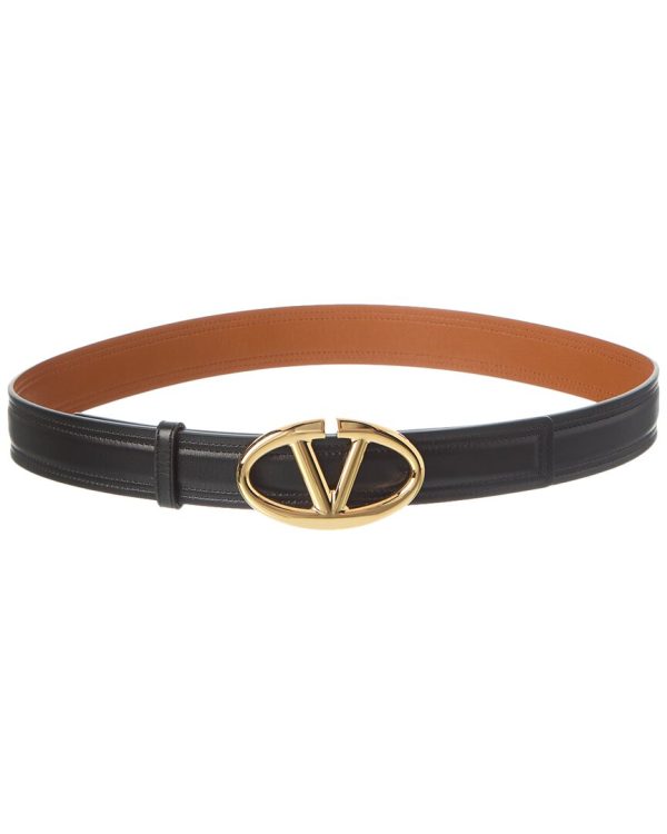 Valentino Vlogo Moon 30Mm Leather Belt Hot on Sale