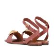 Valentino Women s One Stud Ankle-Strap Leather Sandals Brown Online Sale