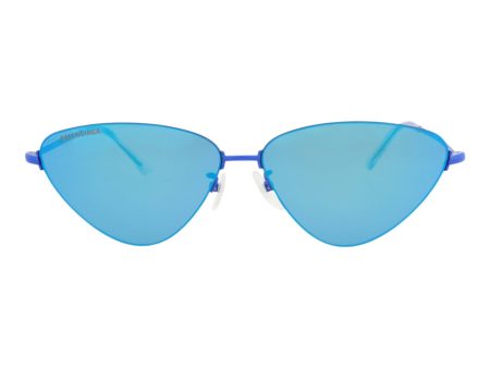 Balenciaga Unisex Cat Eye Blue Blue Blue Fashion Designer Eyewear on Sale