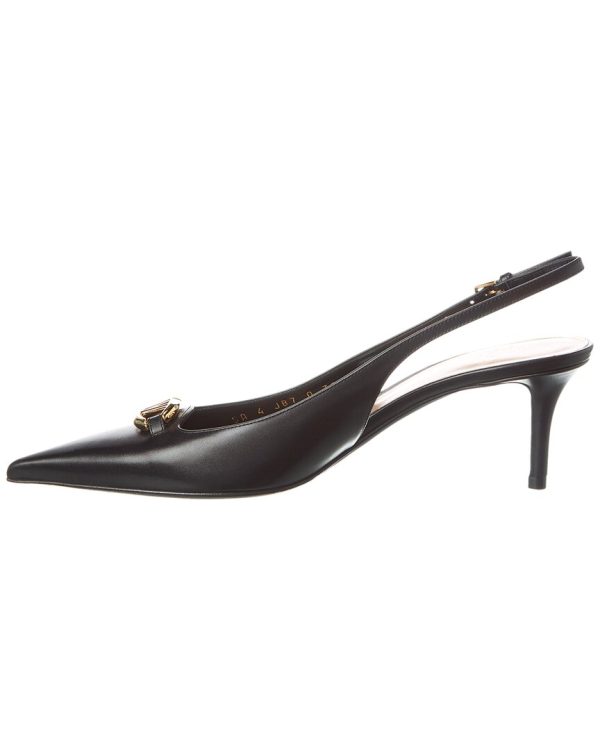 Valentino Vlogo 60 Leather Slingback Pump Sale