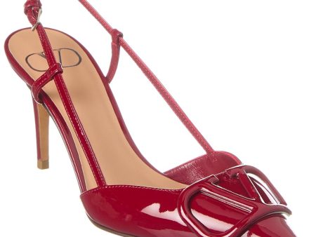 Valentino Vlogo 80 Patent Slingback Pump Discount