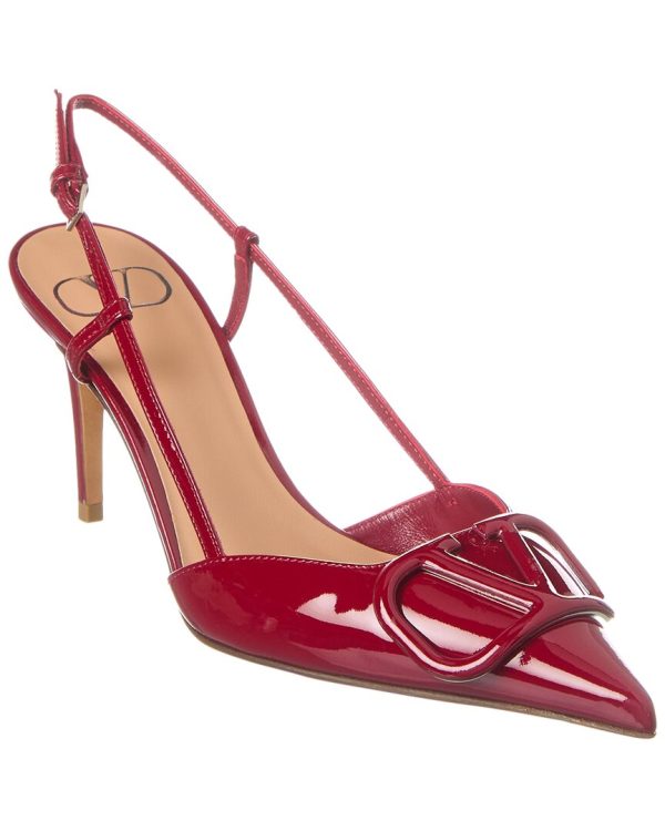 Valentino Vlogo 80 Patent Slingback Pump Discount