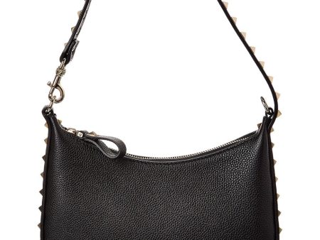 Valentino Mini Rockstud Leather Hobo Bag For Discount