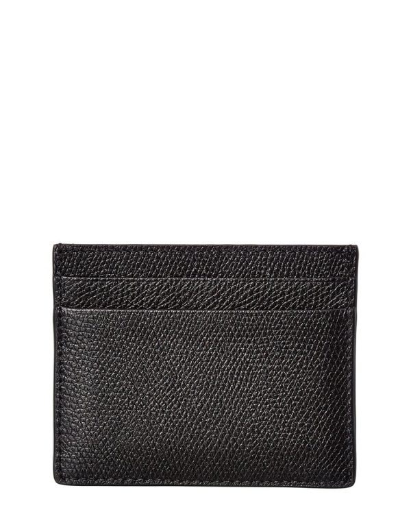 Valentino Vlogo Signature Grainy Leather Card Holder For Sale