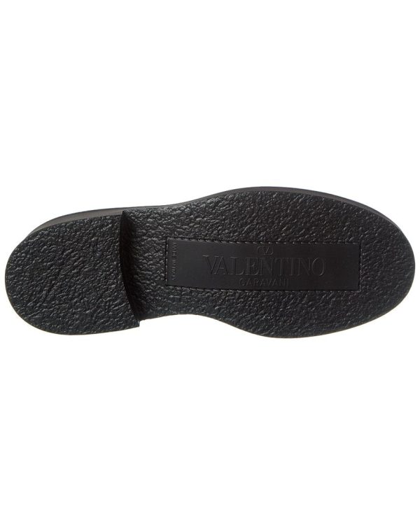 Valentino Logo Leather Loafer on Sale