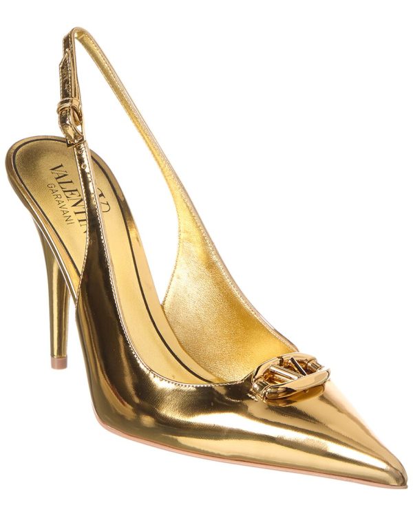 Valentino Vlogo 90 Leather Slingback Pump Sale