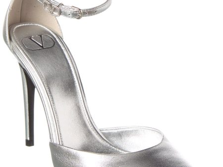 Valentino Vlogo 100 Ankle Strap Leather Pump For Sale