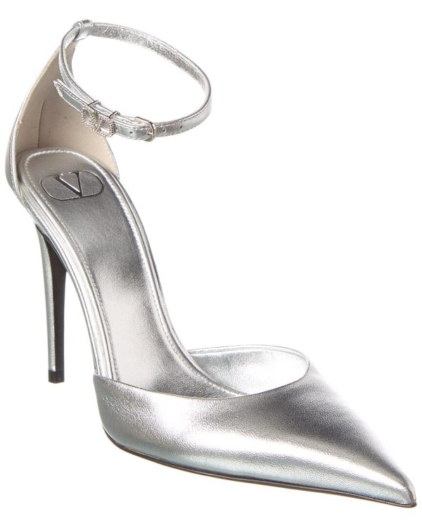 Valentino Vlogo 100 Ankle Strap Leather Pump For Sale