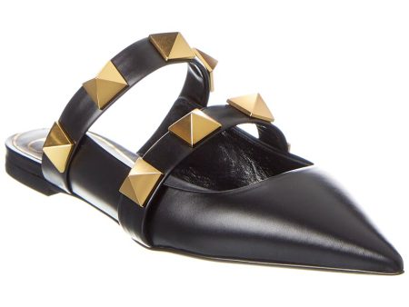 Valentino Roman Stud Leather Flat Online