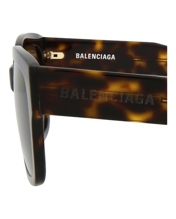 Balenciaga Unisex Square Rectangle Havana Havana Brown Fashion Designer Eyewear Supply