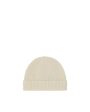 Valentino Garavani Virgin Wool Ribbed Beanie Hat with Iconic Logo Plaque For Discount