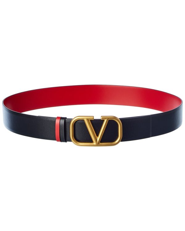 Valentino Vlogo 40Mm Reversible Leather Belt Hot on Sale