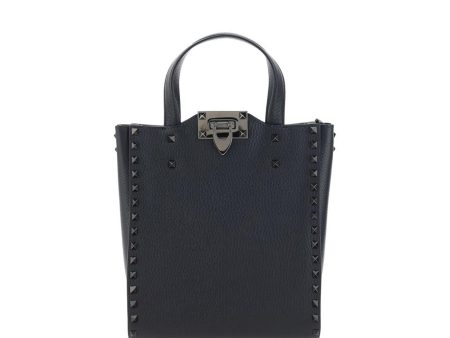 Valentino Garavani Rockstud Small Calfskin Handbag with Studded Detailing and Adjustable Strap For Discount