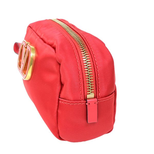 Valentino Garavani V Logo Red Synthetic Clutch Bag () For Discount