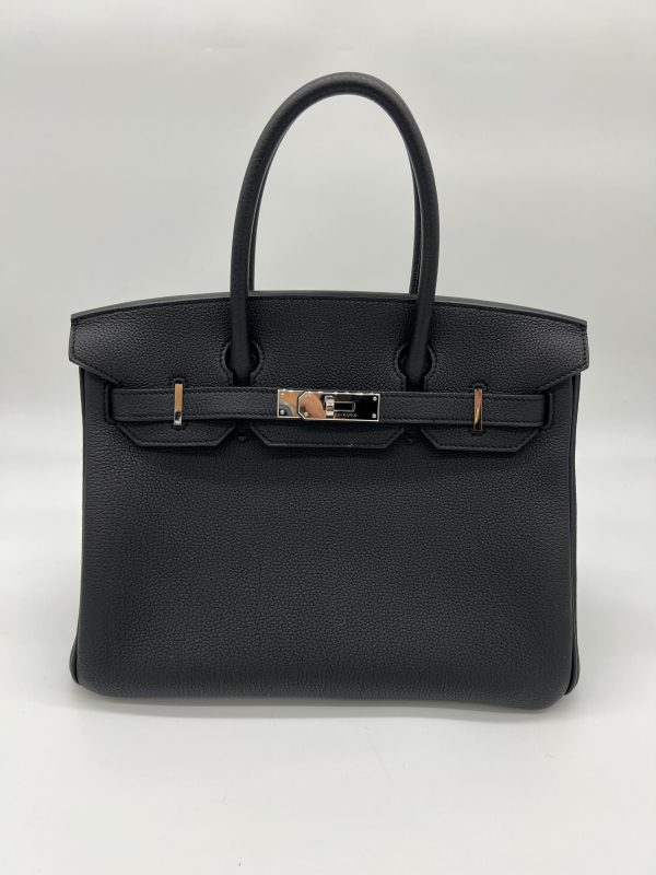 Hermes Birkin 30 Noir Togo Palladium Hardware Fashion