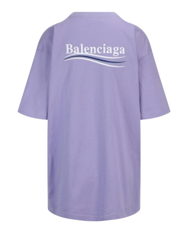 Balenciaga Womens Large Fit Embroidered T-Shirt Cheap