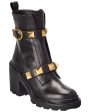 Valentino Roman Stud 85 Leather Combat Boot Discount