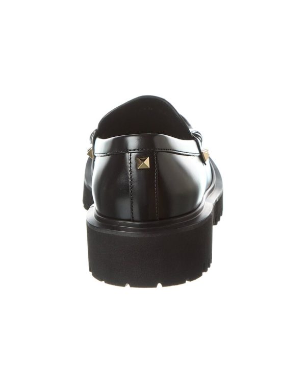 Valentino Rockstud Leather Loafer Hot on Sale