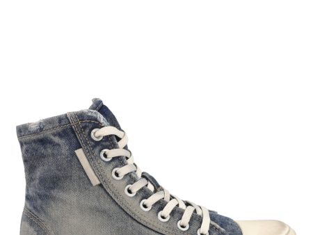 Balenciaga Mens Paris Denim High-Top Sneakers Online