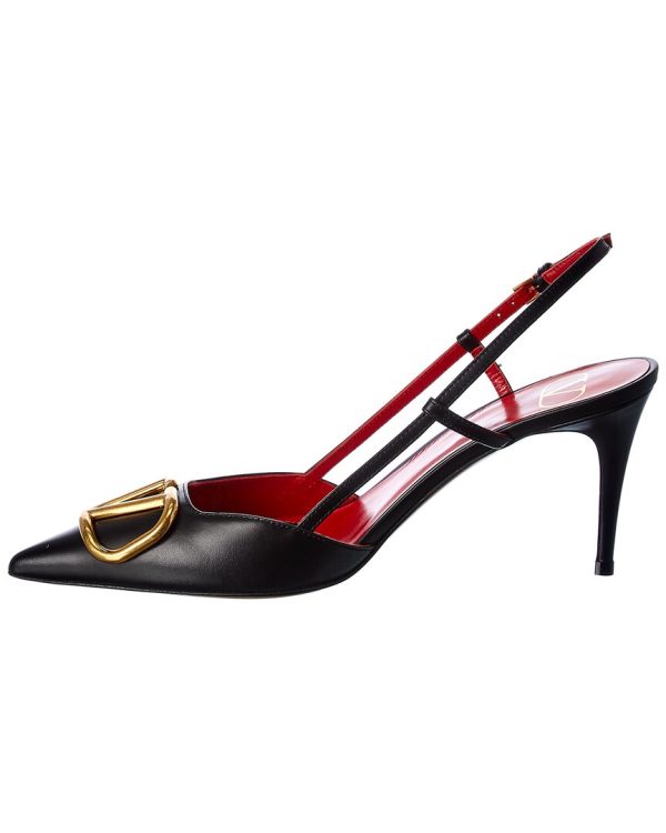 Valentino Vlogo 80 Leather Slingback Pump Sale