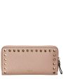 Valentino Rockstud Grainy Leather Zip Around Wallet For Sale