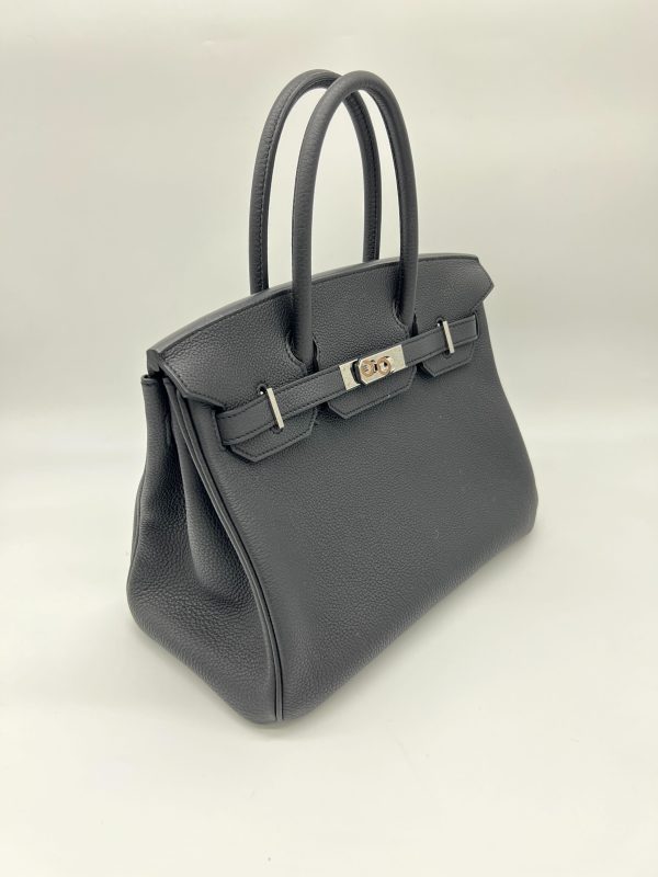 Hermes Birkin 30 Noir Togo Palladium Hardware Fashion