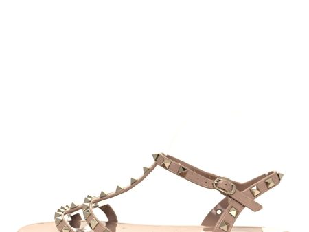 Valentino Garavani Rubber Rockstud Flat Sandals Sale