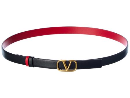 Valentino Vlogo 20Mm Reversible Leather Belt Online Hot Sale