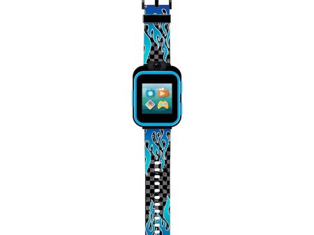 PlayZoom 2 Kids Smartwatch & Earbuds Set: Blue Racing Flames on Sale