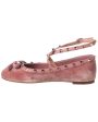 Valentino Rockstud Velvet & Leather Flat Hot on Sale