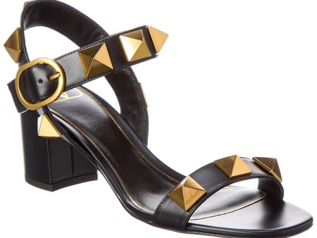 Valentino Roman Stud 60 Leather Sandal Fashion