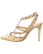 Valentino Rockstud Caged 100 Mesh & Leather Pump Discount