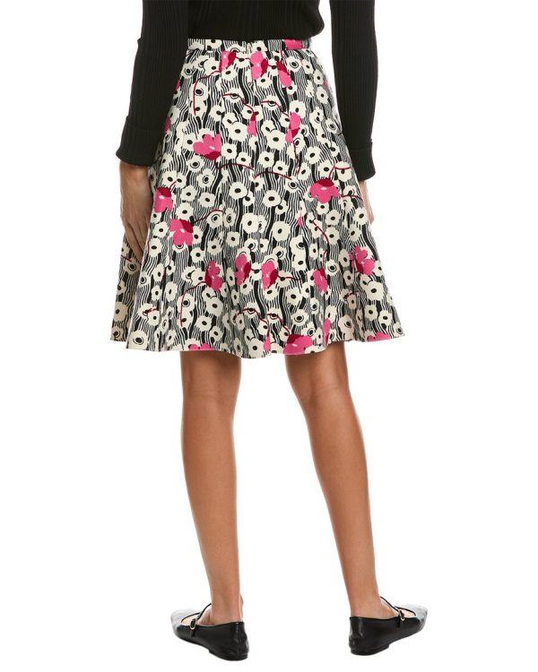 Valentino Printed Wool Skirt Discount