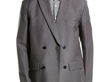 Valentino Mens  Mohair & Wool-Blend Blazer, 54, Grey Online Hot Sale