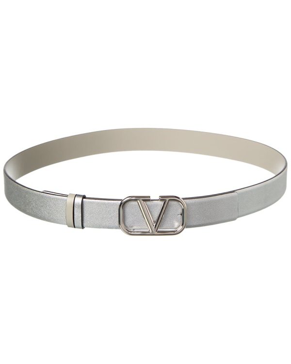 Valentino Vlogo Signature 30Mm Reversible Leather Belt Discount