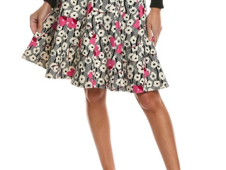 Valentino Printed Wool Skirt Discount