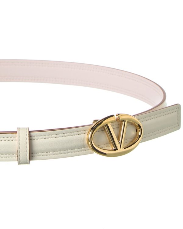 Valentino The Bold Edition Vlogo 20 Mm Leather Belt Hot on Sale