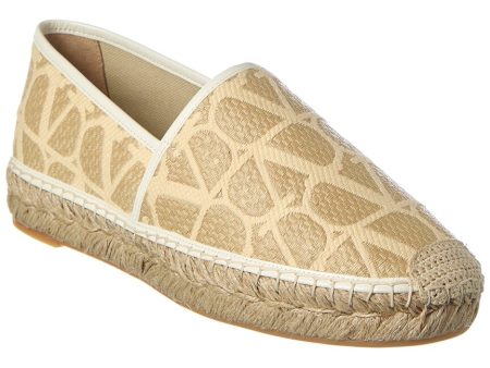 Valentino Vlogo Toile Iconographe Canvas & Leather Espadrille Online now