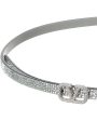 Valentino Vlogo Crystal Embellished Leather Belt on Sale