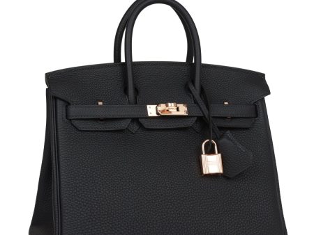 Hermes Birkin 25 Caban Togo Rose Gold Hardware Hot on Sale