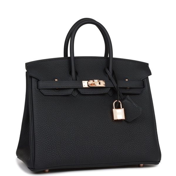 Hermes Birkin 25 Caban Togo Rose Gold Hardware Hot on Sale