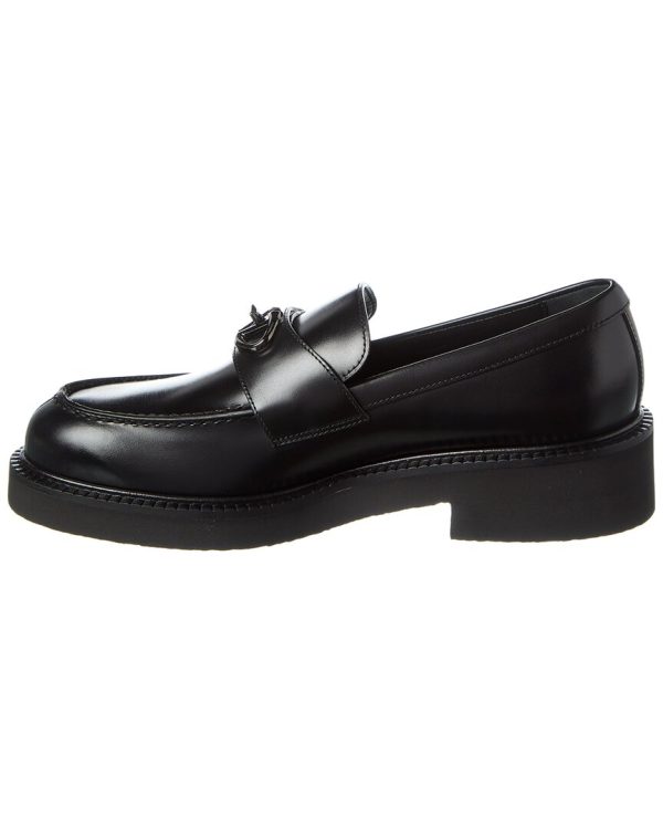 Valentino Logo Leather Loafer on Sale