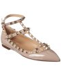 Valentino Rockstud Caged Patent Flat Online Hot Sale