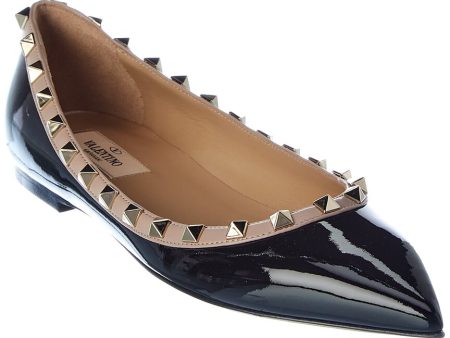 Valentino Rockstud Patent Flat on Sale