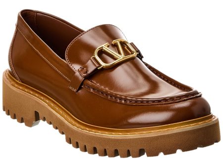 Valentino Vlogo Signature Leather Loafer Sale