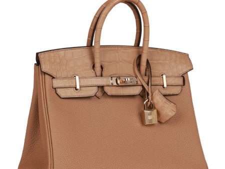 Hermes Birkin 25 Chai Matte Alligator and Togo Touch Permabrass Hardware Deposit 2 Cheap