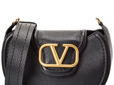 Valentino Vlogo Signature Plaque Leather Shoulder Bag For Cheap