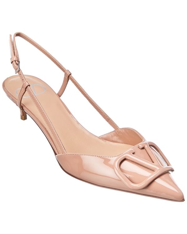 Valentino Vlogo 40 Patent Slingback Pump For Discount